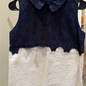 Elegant Navy and White suit